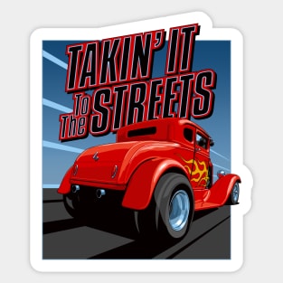 Takin' it to the streets - red Sticker